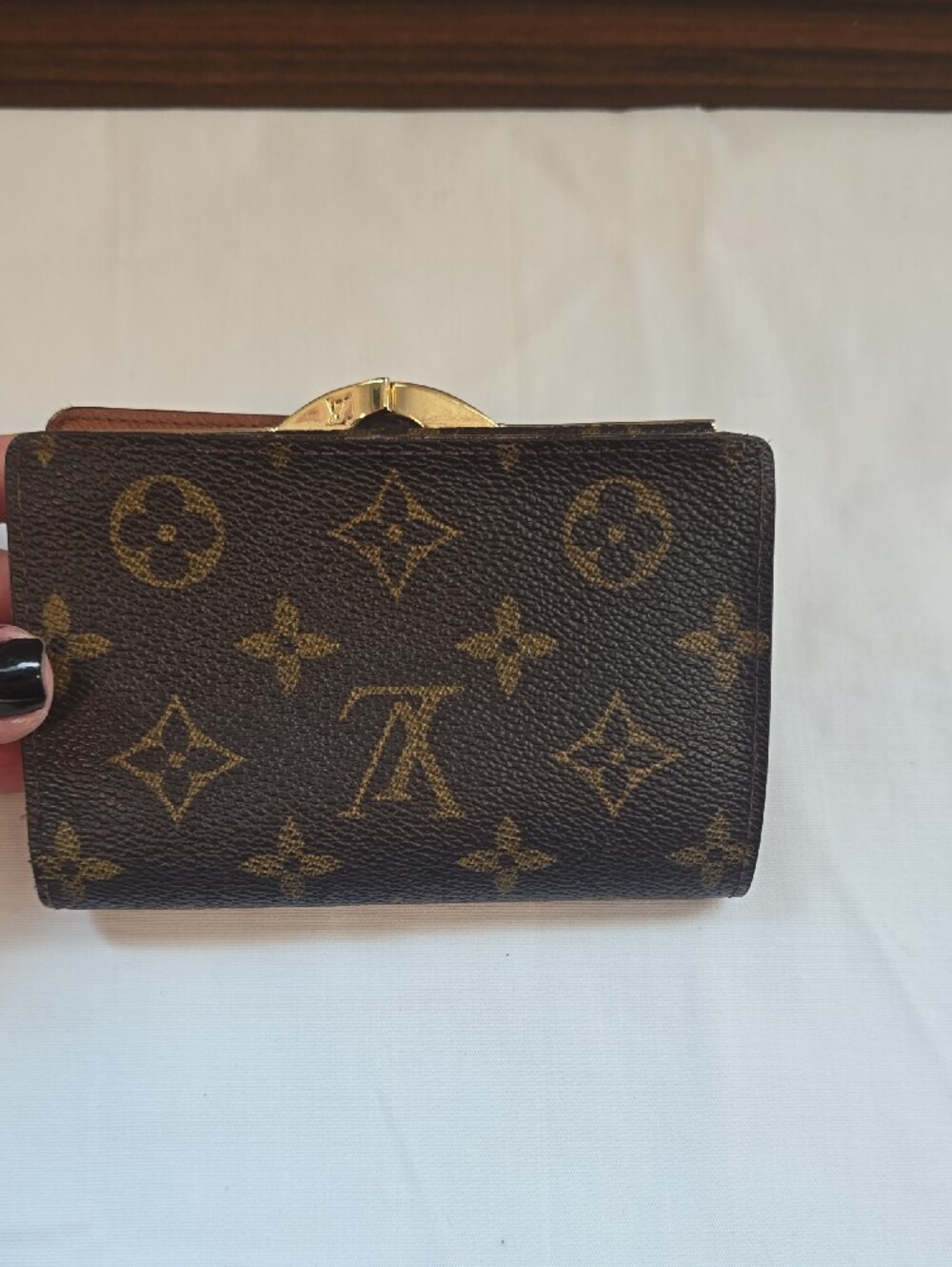 Louis Vuitton Monogram Compact Wallet in Brown and Gold - Picture 9 of 10